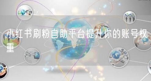 小红书刷粉自助平台提升你的账号权重