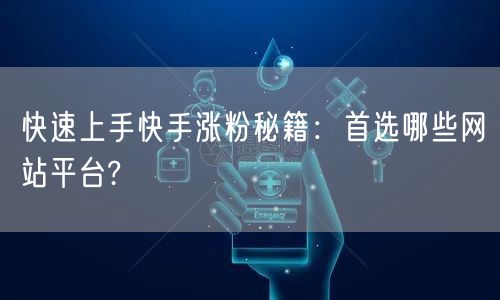 快速上手快手涨粉秘籍:首选哪些网站平台?
